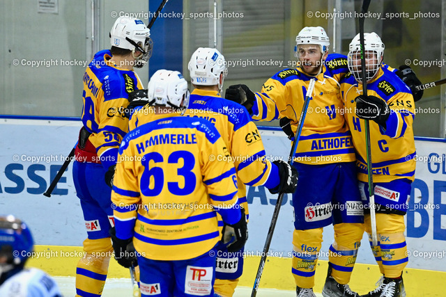 ESC Steindorf vs. EHC Althofen 22.2.2023 | #67 Schettina Kevin, Jubel EHC Althofen Mannschaft, 