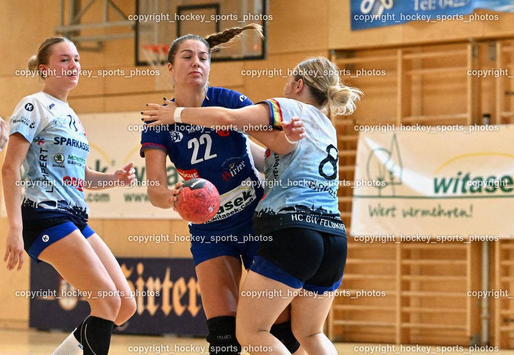 SC Ferlach Damen vs. Handball BW Feldkirch 2.9.2023 | #13 TODOROVIC Nikolin#22 MARKSTEINER Adriana, #8 BOHLE Julia