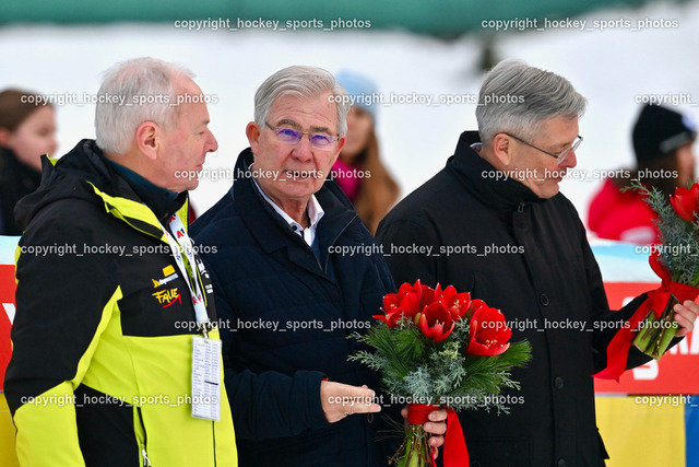 Weltcup Skispringen Villach Damen 28.12.2022 | Rudolf Funk Organisationskomitee, Harald Sobe Stadtrat Villach, Peter Kaiser Landeshauptmann Kärnten