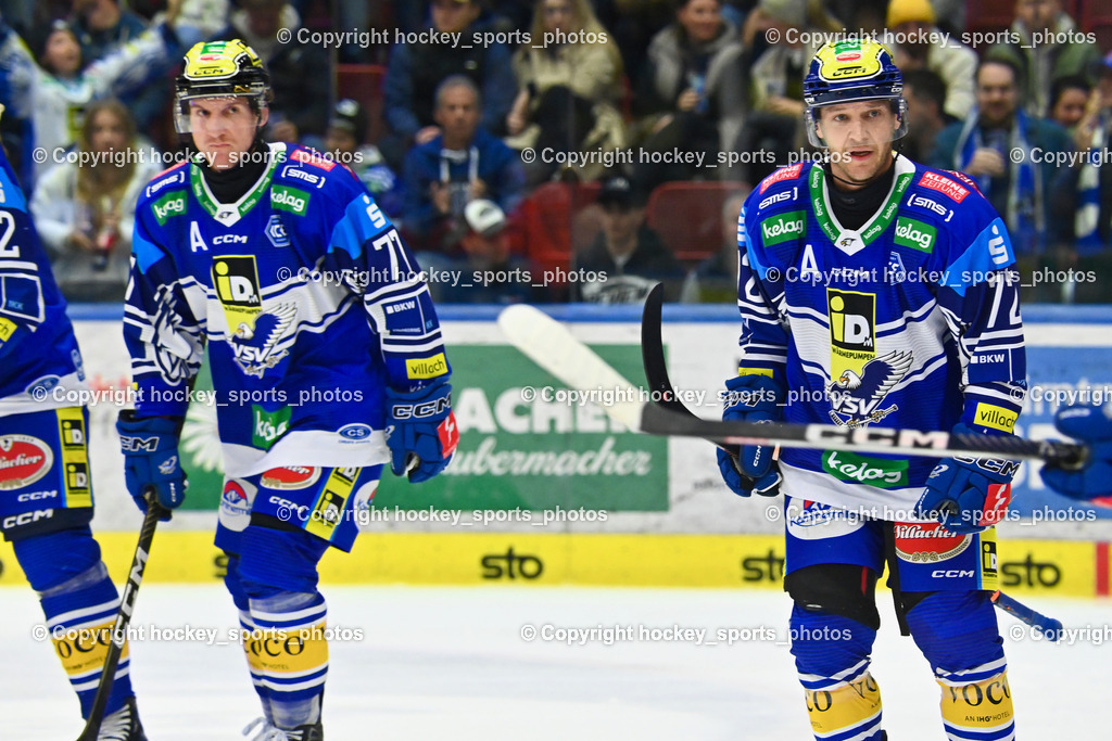 EC IDM Wärmepumpen VSV vs. G99ers | #72 HUGHES John EC VSV, #77 LINDNER Philipp EC VSV, EC IDM Wärmepumpen VSV vs. G99ers, EC IDM Wärmepumpen VSV vs. G99ers am 20.10.2024 in Villach (Stadthalle Villach), Austria, (Photo by Bernd Stefan)