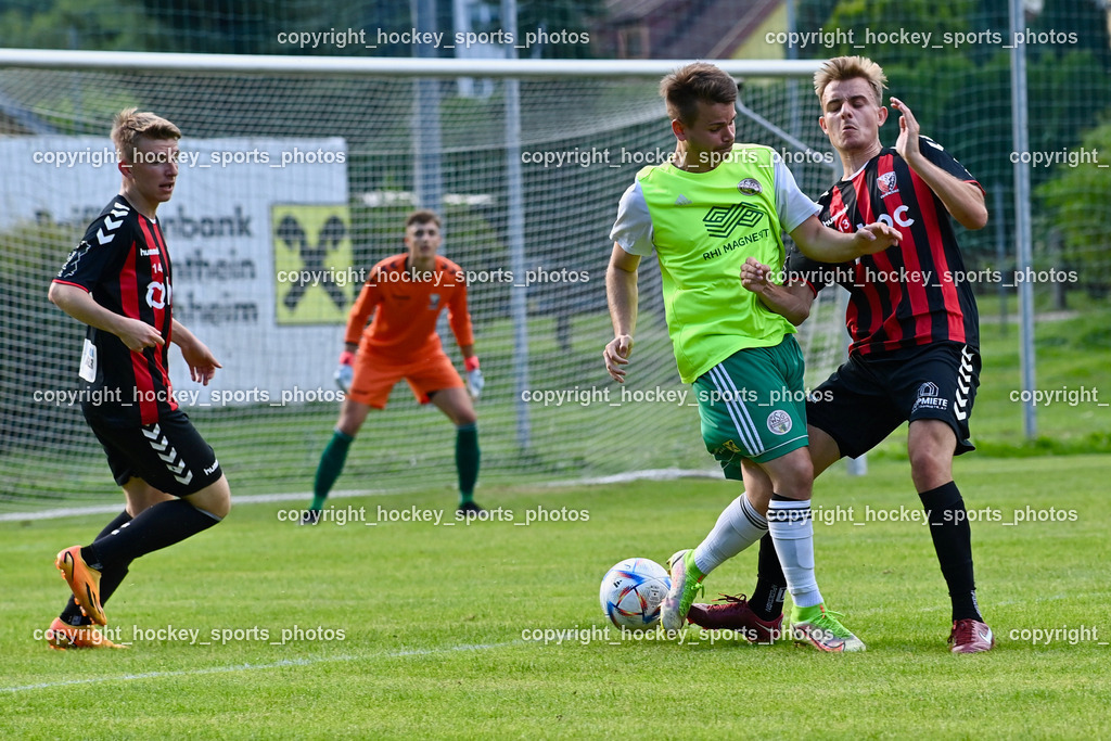 WSG Radenthein vs. ESV Admira Villach 15.8.2023 | #14 Fabian Michael Pinter, #18 Fabian Klein, #13 Nico Leo Winkler