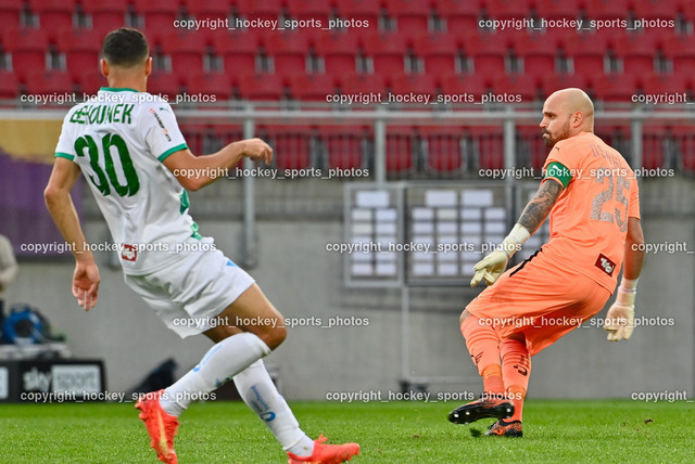 SK Austria Klagenfurt vs. WSG Tirol 29.10.2022 | #30 Raffael Behounek, #25 Ferdinand Oswald