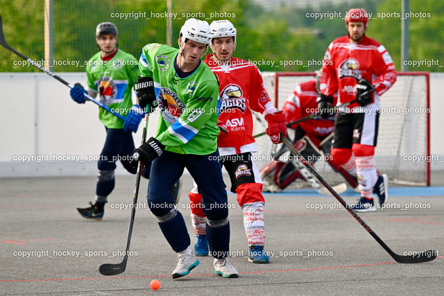 ASKÖ Ballhockey Villach vs. HSC Eagles 21.5.2023 | #67 Feldbaumer Manuel, #86 Zeloth Martin