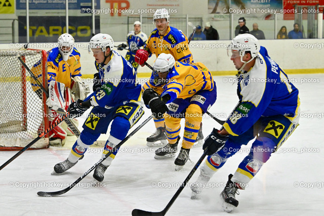 EHC Althofen vs. UECR Huben 14.1.2023 | #29 Bstieler Raphael, #88 Ettinger Marc, #18 Isopp Maximilian Oliver