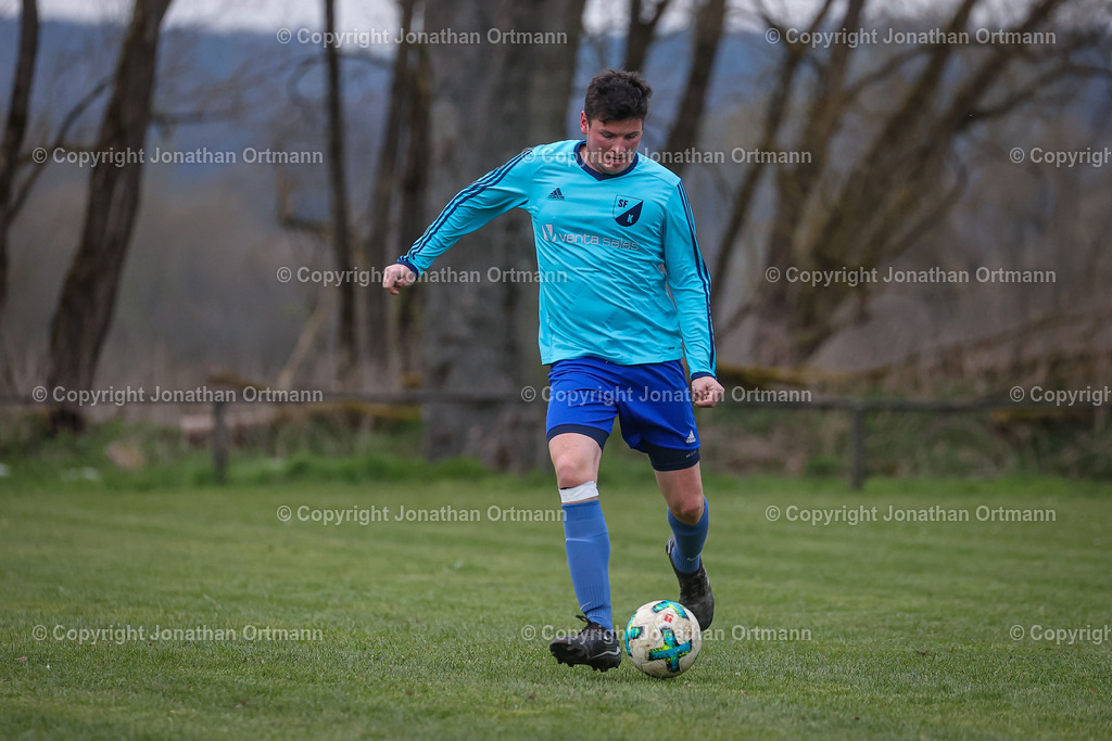 BQ3I6865 | 06.04.2023; Kreisliga B Wetzlar; Rasenplatz Katzenfurt; SF Katzenfurt - SG Biskirchen/Ulmtal; Ergebnis: 6:0 (2:0)