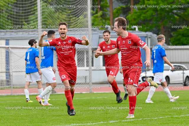 Villacher SV vs. Union Matrei 20.5.2023 | Jubel Union Matrei Mannschaft, #5 Benedikt Wibmer, #19 Luca Jakob Blassnig, #8 Benjamin Cosic