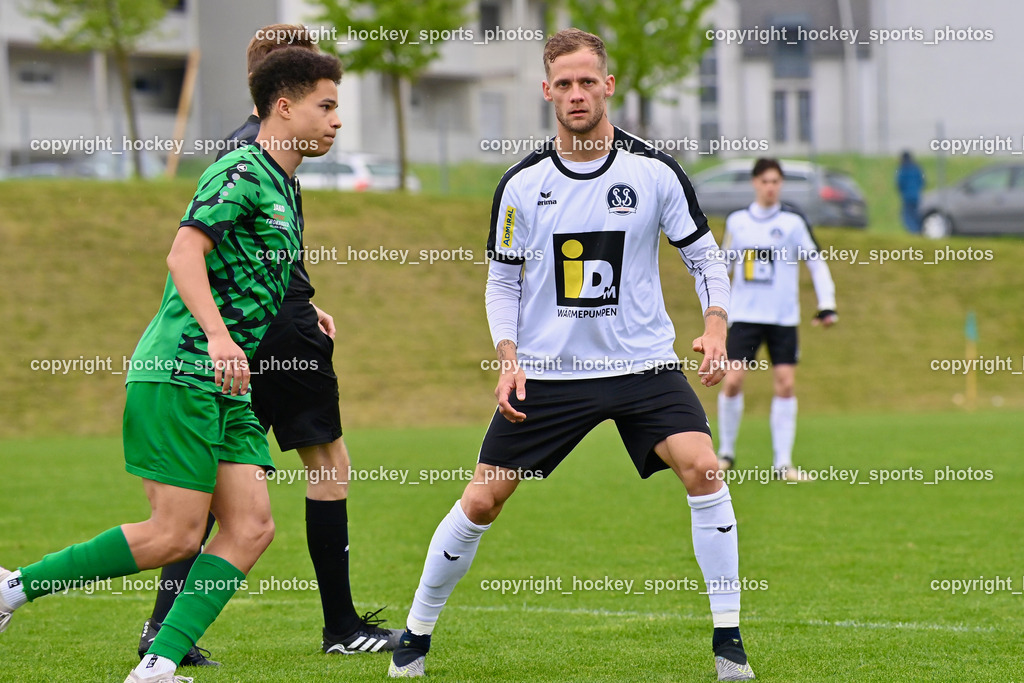 SC Landskron vs. SV Spittal | #16 Nico Armin El Hasnaoui SC Landskron, #44 Miha Kostanjsek SV Spittal, SC Landskron vs. SV Spittal, SC Landskron vs. SV Spittal am 08.05.2024 in Villach (Sportplatz Landskron), Austria, (Photo by Bernd Stefan)