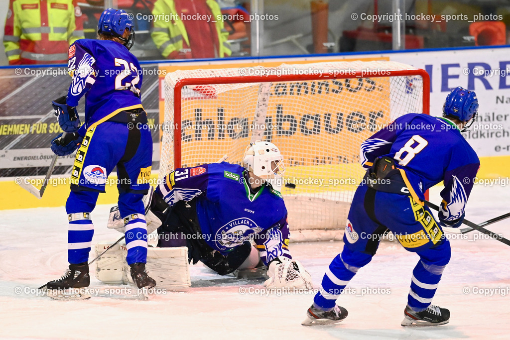 EC IDM Wärmepumpen VSV Juniors U20 vs. ESC Steindorf 6.1.2023 | #22 Nindler Elias, #31 Sprachmann Jakob, #8 Aumaier Maximilian, Tor ESC Steindorf