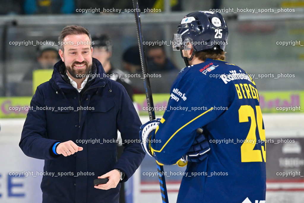 EK Zeller Eisbären vs. Redbull Eishockey Akademie 9.2.2023 | Landesrat Salzburg Stefan Schnöll, #25 Berger Hubert