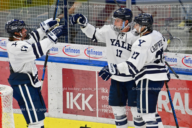 EC IDM Wärmepumpen VSV vs. Yale Bulldogs 17.8.2023 | Jubel Yale Athletics Mannschaft, #13 Personen Iisai #27 Carpentier Ian, #11 Allein Niklas