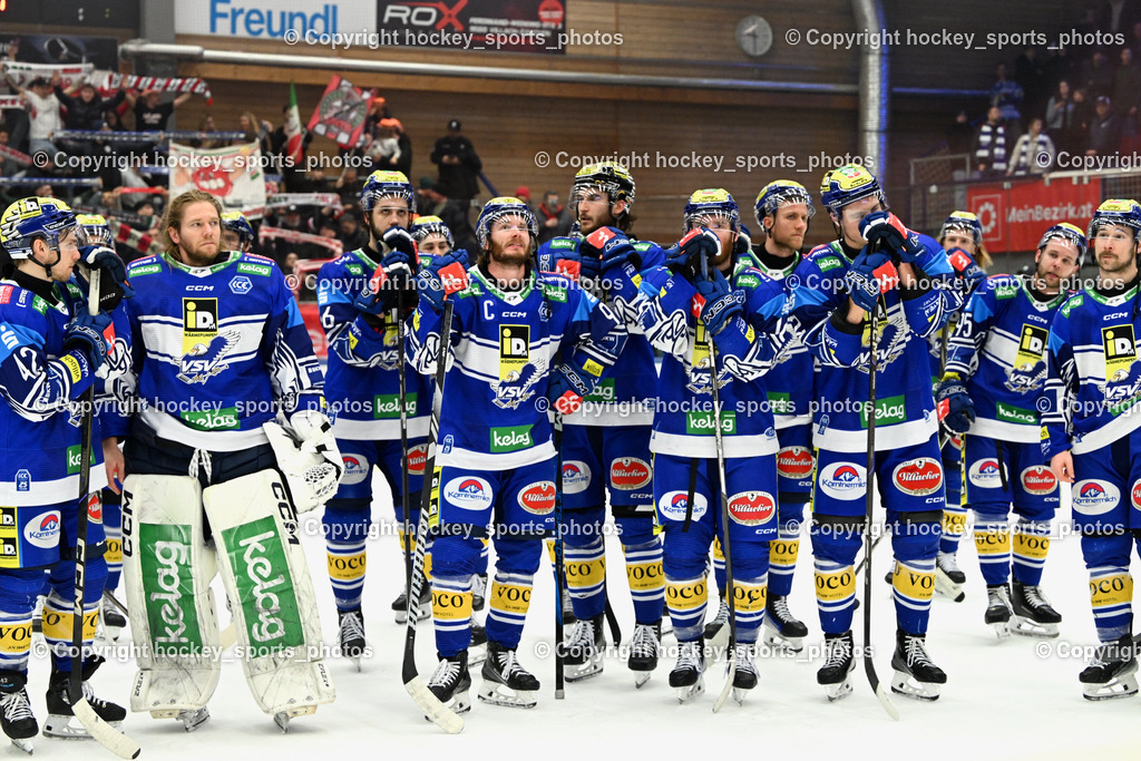 EC IDM WÄRMEPUMPEN VSV vs. HC Bozen | EC VSV Mannschaft,  Hängende Köpfe, EC IDM WÄRMEPUMPEN VSV vs. HC Bozen, EC IDM WÄRMEPUMPEN VSV vs. HC Bozen am 14.03.2025 in Villach (Stadthalle Villach), Austria, (Photo by Bernd Stefan)