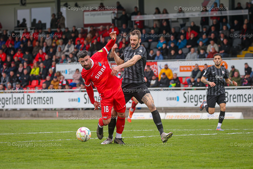 BQ3I9550 | 29.04.2023; Regionalliga Südwest; SIBRE Sportzentrum Haarwasen; TSV Steinbach Haiger - KSV Hessen Kassel; Ergebnis: 2:0 (0:0)