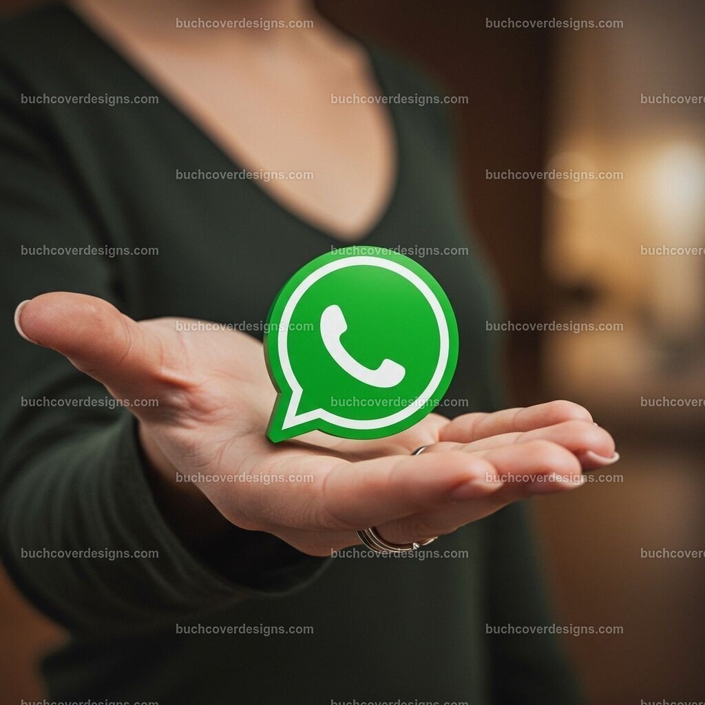 Whatsapp Logo symbol in Hand (2) | Entdecken Sie kreative Buch Cover Designs für Self-Publishing-Autoren und Verlage! Unsere maßgeschneiderten Designs ziehen Leser an und bringen Ihre Geschichten visuell zum Leben. Lassen Sie uns Ihr perfektes Cover gestalten!