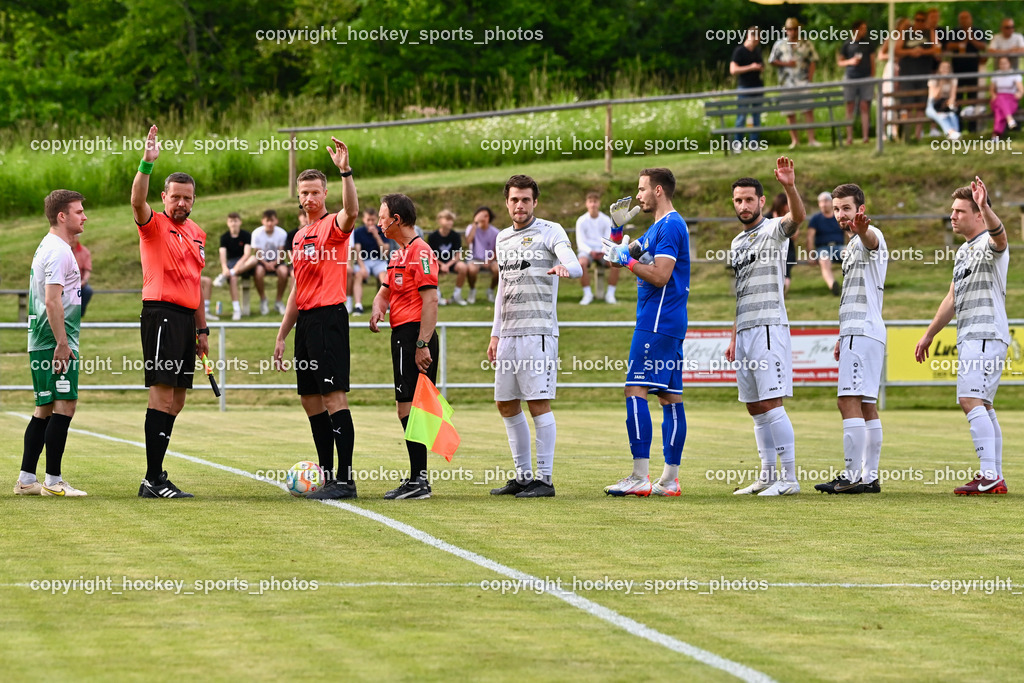 ASKÖ Köttmannsdorf vs. SV Feldkirchen 2.6.2023 | #27 Michael Groinig, Leitgeb Martin, Orel Stephan, Glantschnig Gerold, Referees, #17 Stephan Borovnik, #1 Werner Ambrosch, #19 Christopher Sallinger, #3 Fabian Janschitz, #7 Ziga Erzen