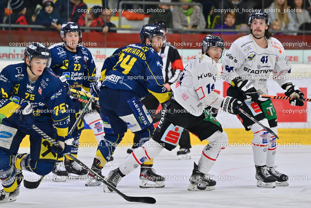 EK Zeller Eisbären vs. EC Die Adler Stadtwerke Kitzbühel 1.11.2022 | #75 Wohlfahrt Benedikt Elias, #23 Jennes Christian, #24 Schernthaner Johannes, #14 Niemelä Joonas Mikael, #41 Szabad Kevin