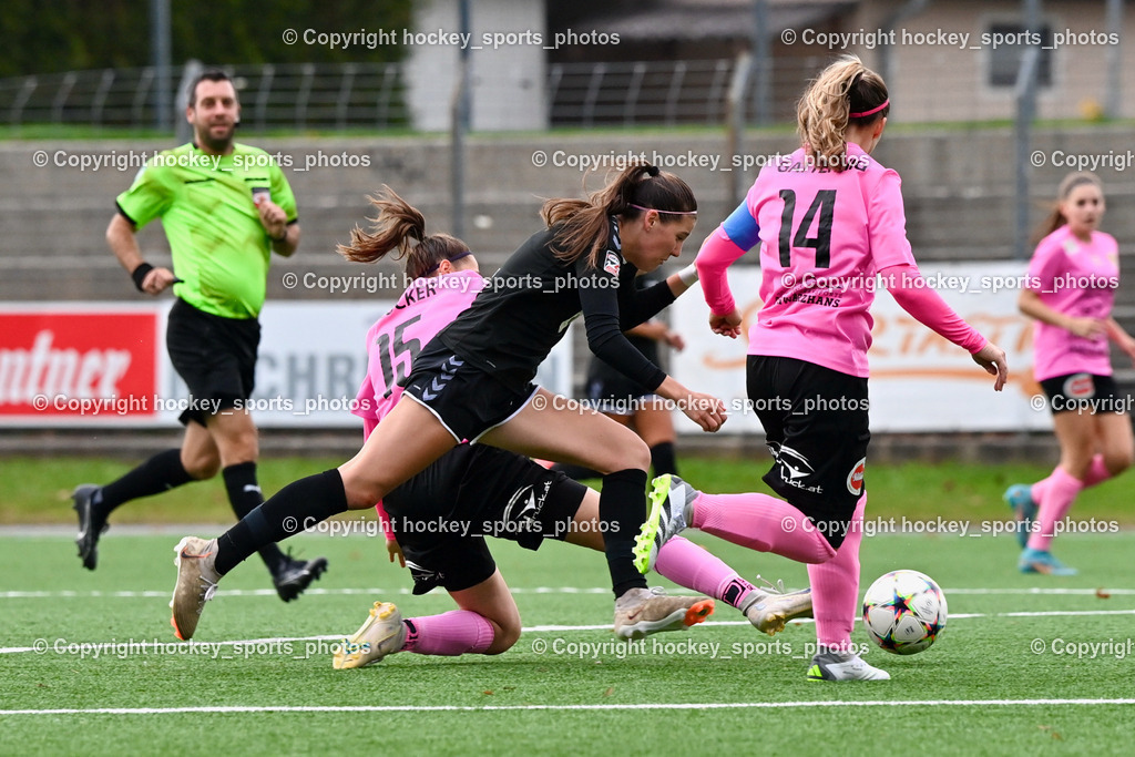 Liwodruck Carinthians Hornets vs. FC Pingau Saalfelden Frauen 29.10.2023  | #15 Marie Sophie Klocker, #4 Katrina Wetherell, #14 Nicole Dominique Gatternig