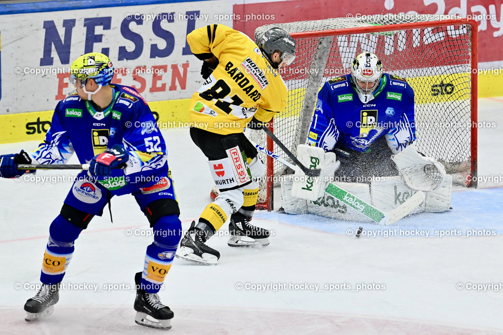 EC IDM Wärmepumpen VSV vs. HC Pustertal 14.10.2022 | #52 Rivett-Mattinen Nicolas, #81 Bardaro Anthony, #1 Lamoureux Jean Philippe, 