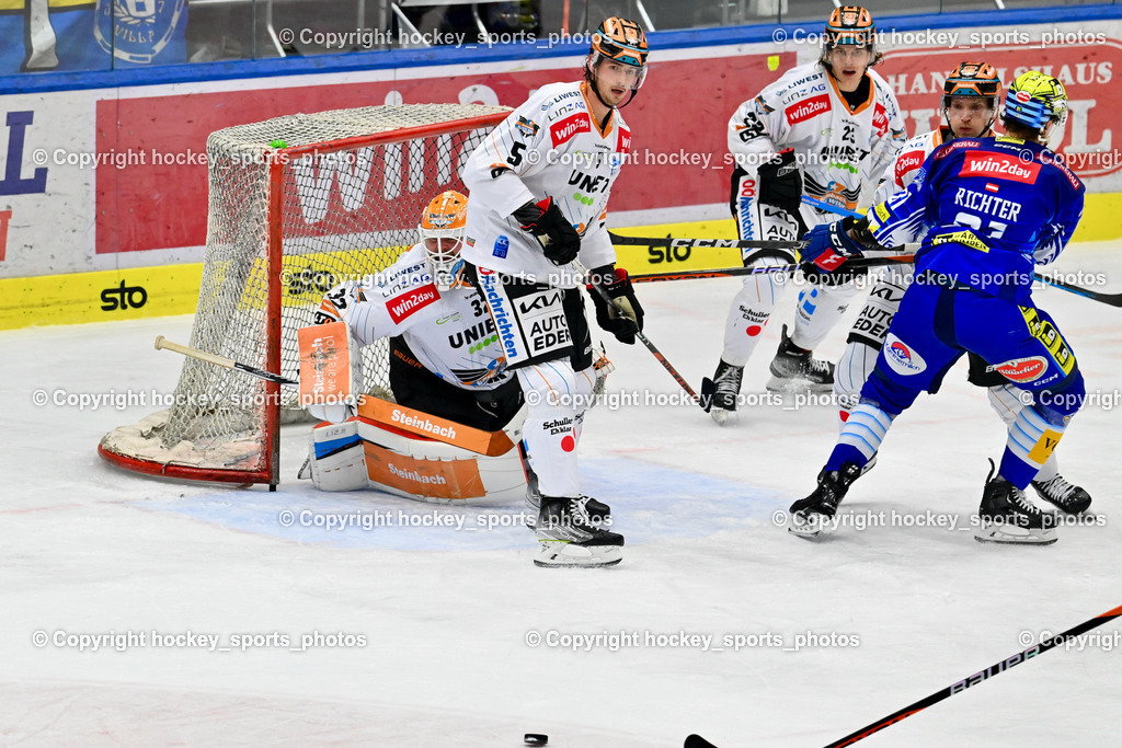 EC IDM Wärmepumpen VSV vs. Black Wings Linz 20.11.2022 | #5 Wolf Raphael, #32 Tirronen Rasmus, #81 Richter Marco, #23 Söllinger Patrick