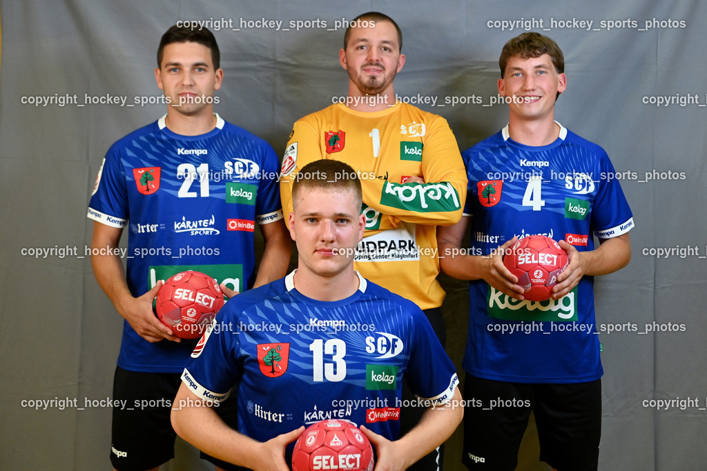 SC Ferlach Media Day Saison 2025/26 | #13 David Gysin SC Ferlach, #1 Gasper Dobaj SC Ferlach, #4 Stefan Wuzella SC Ferlach, SC Ferlach Media Day Saison 2025/26, SC Ferlach Media Day Saison 2025/26 am 22.08.2025 in Ferlach (Ballspielhalle Ferlach), Austria, (Photo by Bernd Stefan)