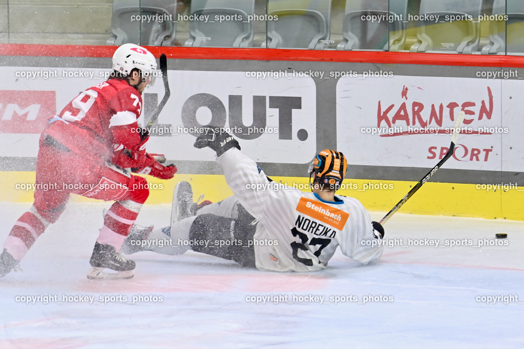 EC KAC Future Team vs. Steel Wings Linz 17.11.2022 | #79 Hanser David, #27 Noreika Eimantas