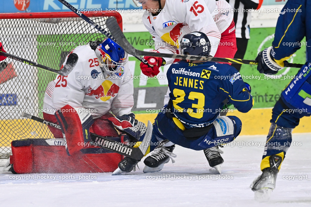 EK Zeller Eisbären vs. Redbull Eishockey Akademie 9.2.2023 | #25 Wolf Simon Maximilian, #23 Jennes Christian